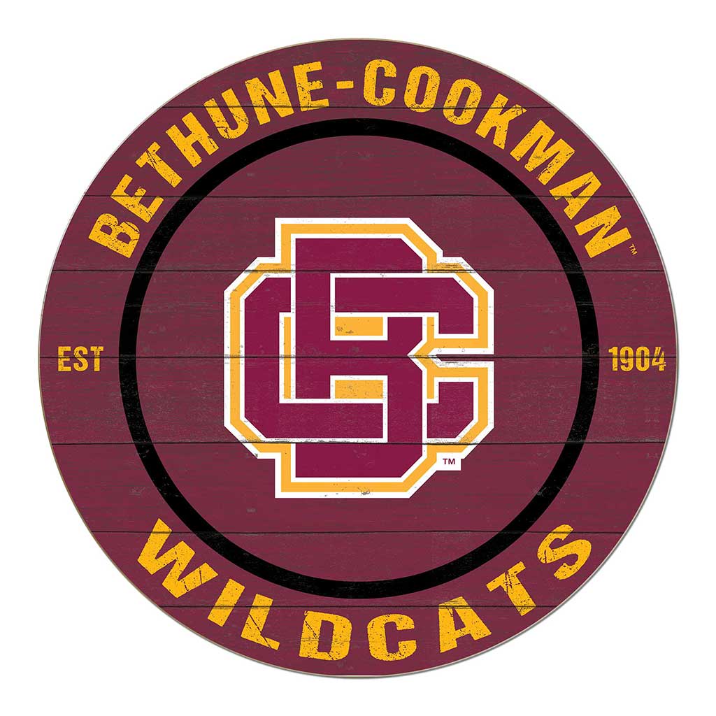 20x20 Weathered Colored Circle Bethune-Cookman Wildcats