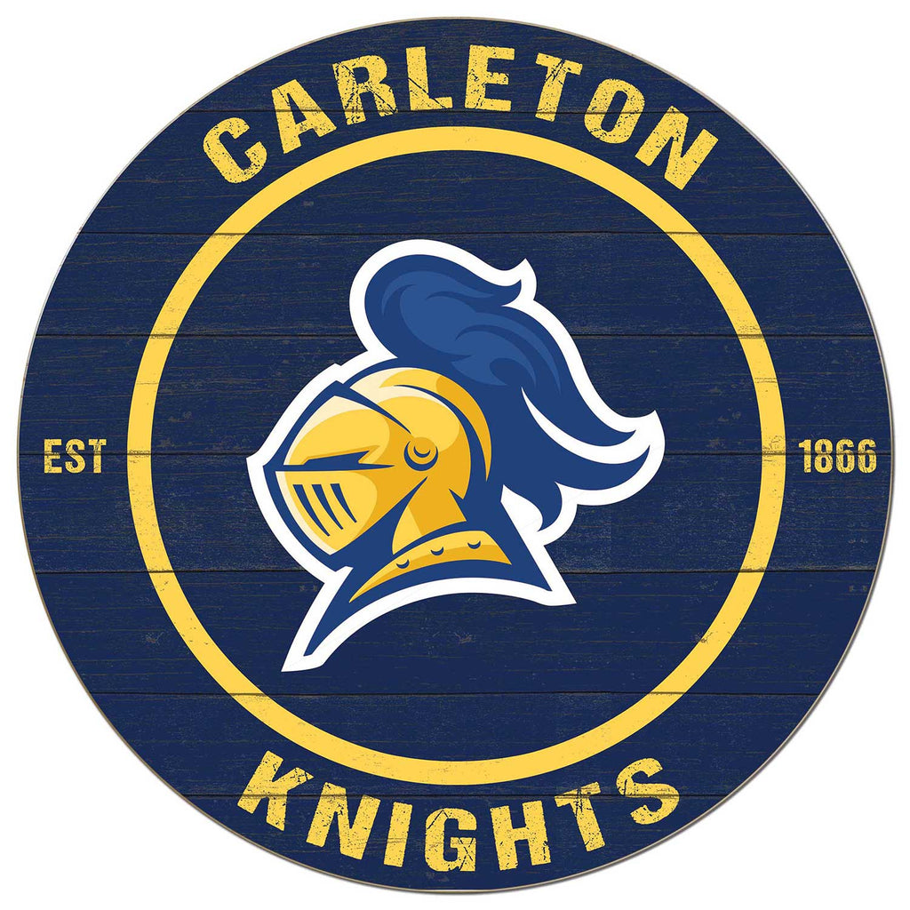 20x20 Weathered Colored Circle Carleton College Knights