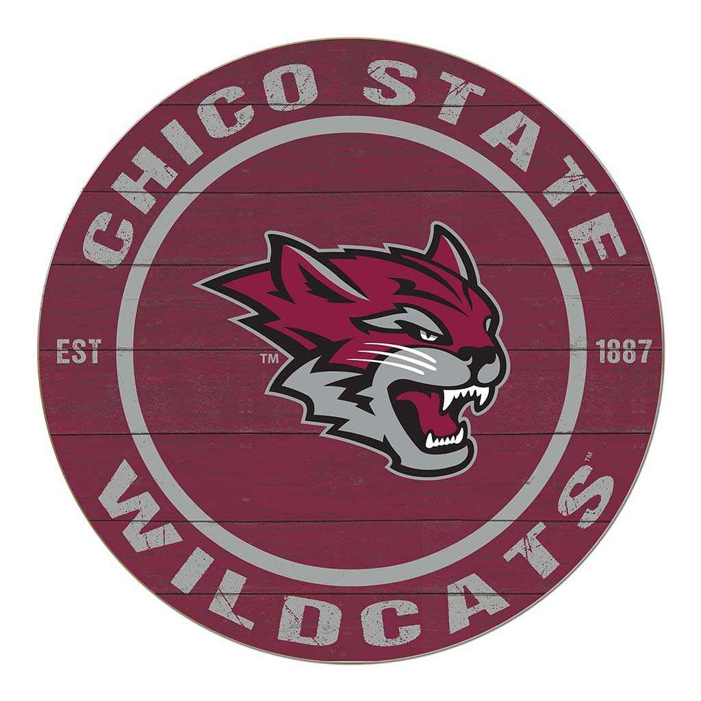 20x20 Weathered Colored Circle California State University - Chico Wildcats