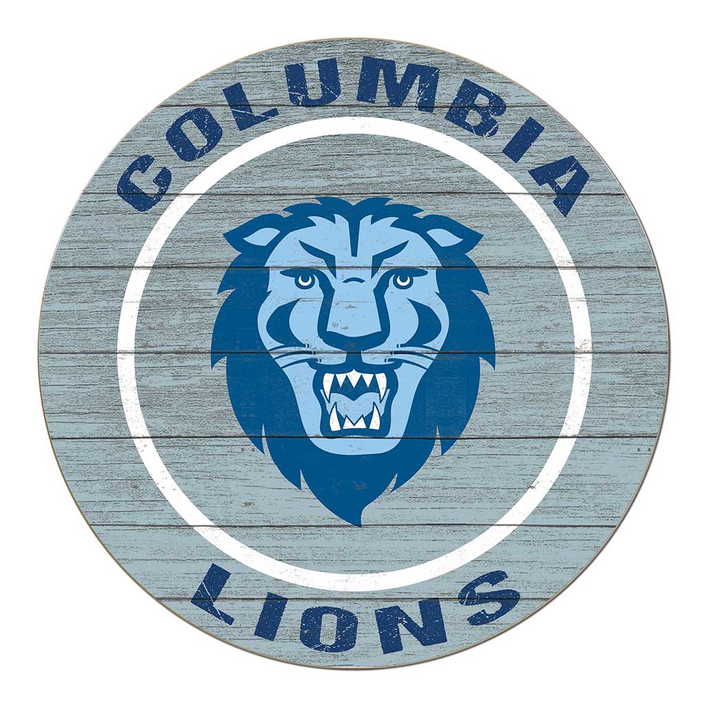 20x20 Weathered Colored Circle Columbia Lions