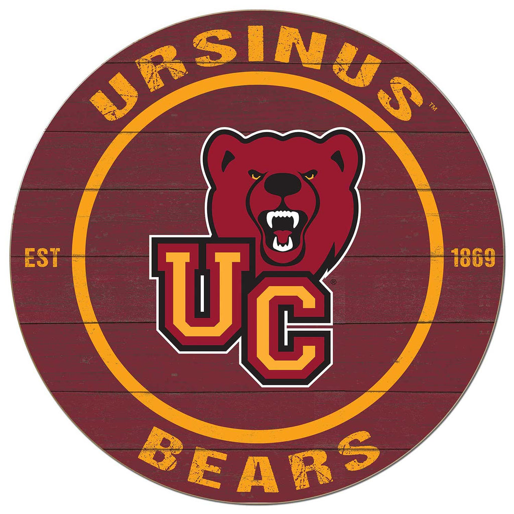 20x20 Weathered Colored Circle Ursinus College Bears