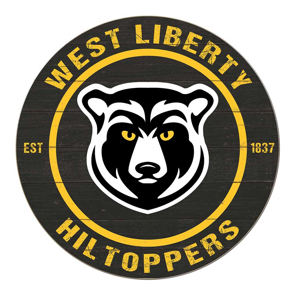 20x20 Weathered Colored Circle West Liberty University Hilltoppers