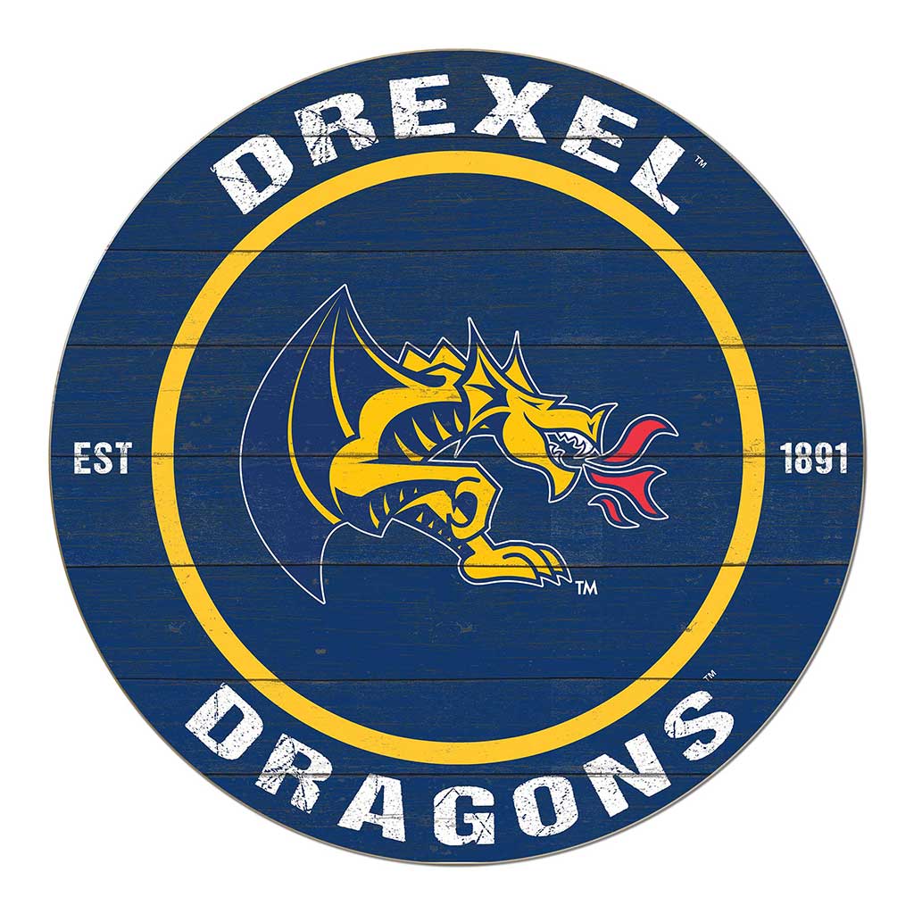 20x20 Weathered Colored Circle Drexel Dragons