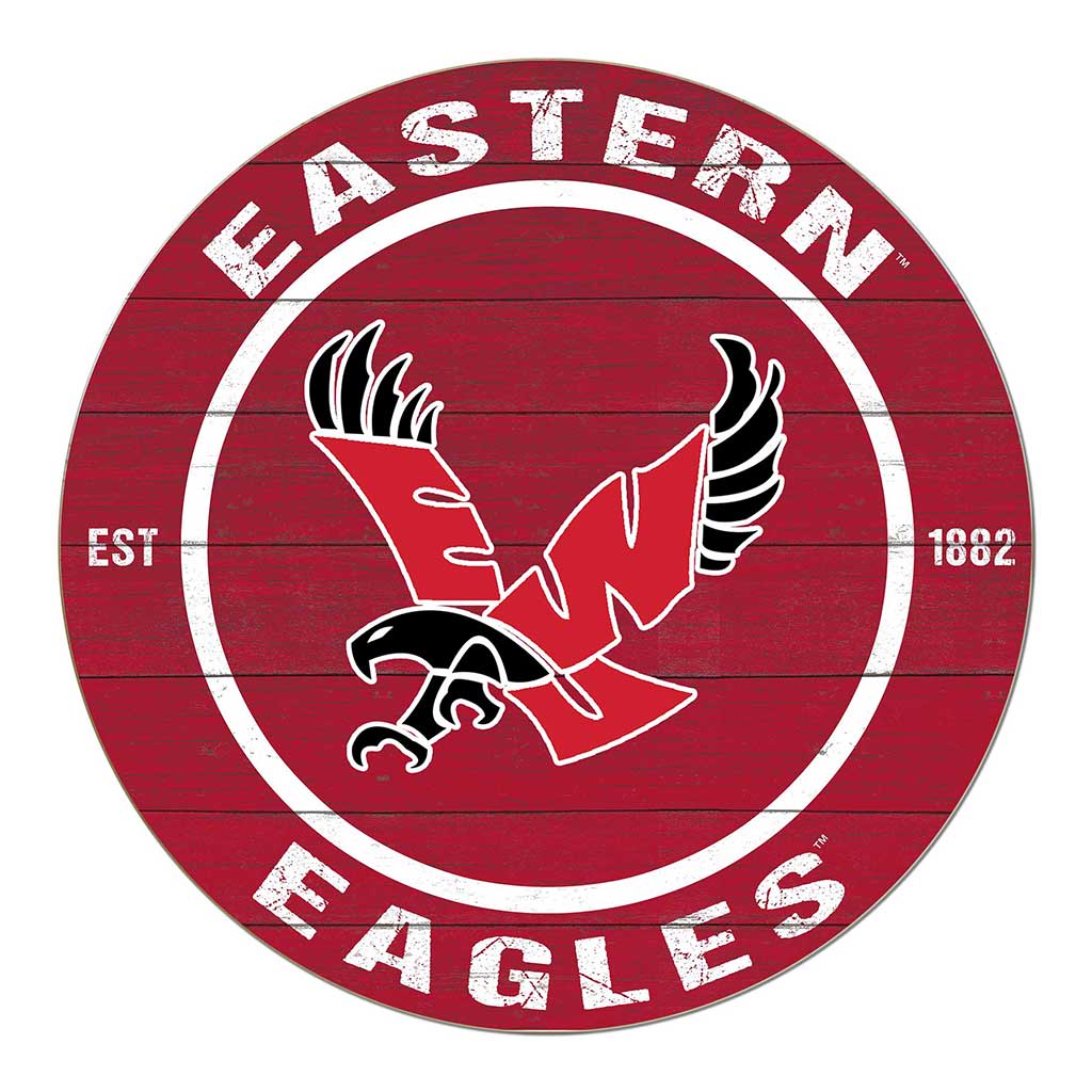 20x20 Weathered Colored Circle Eastern Washington Eagles
