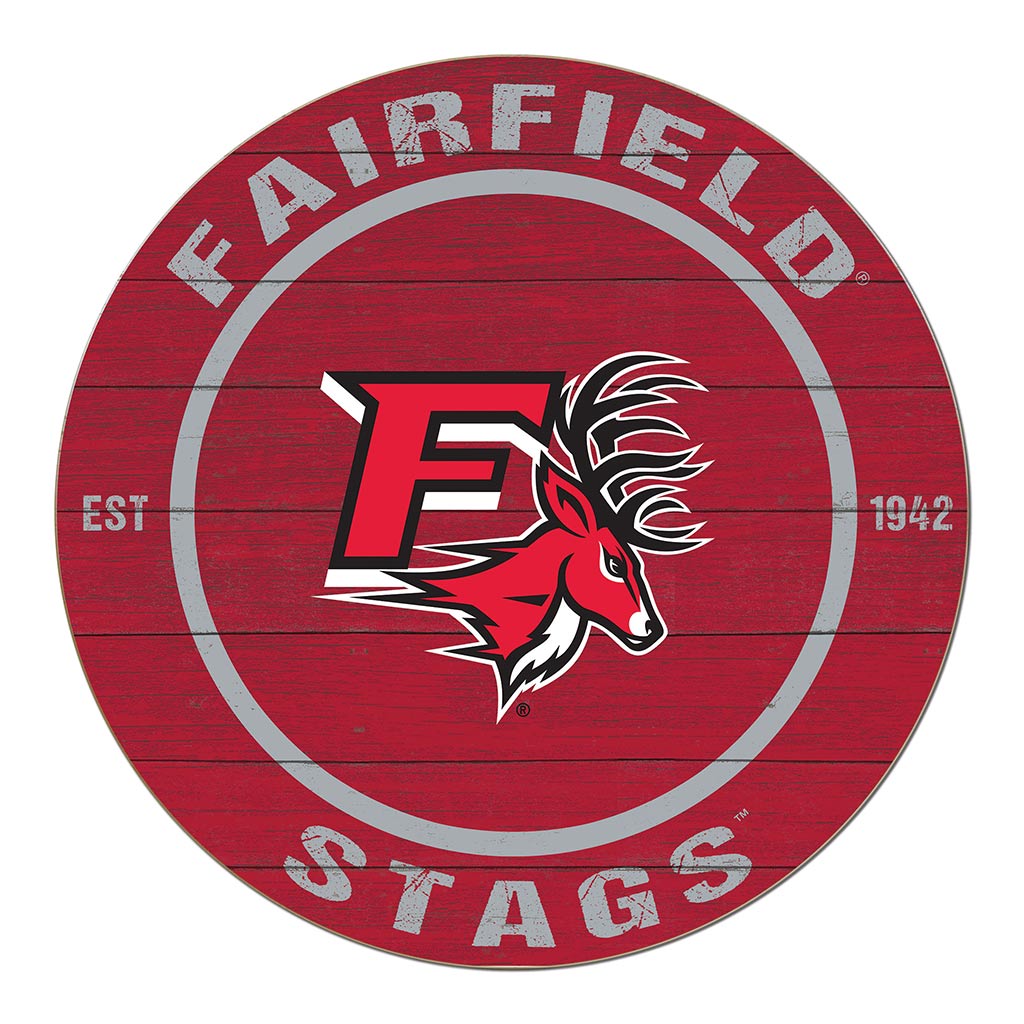 20x20 Weathered Colored Circle Fairfield Stags