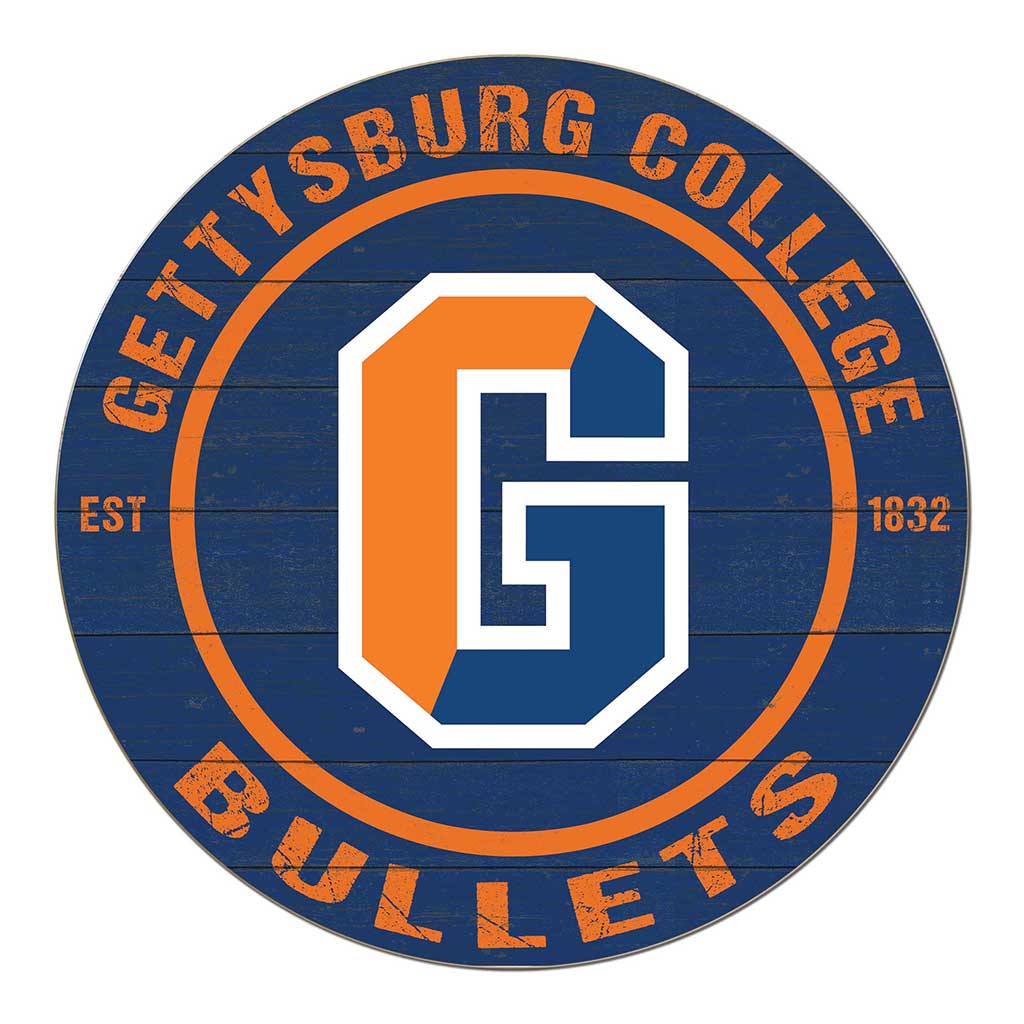20x20 Weathered Colored Circle Gettysburg College Bullets