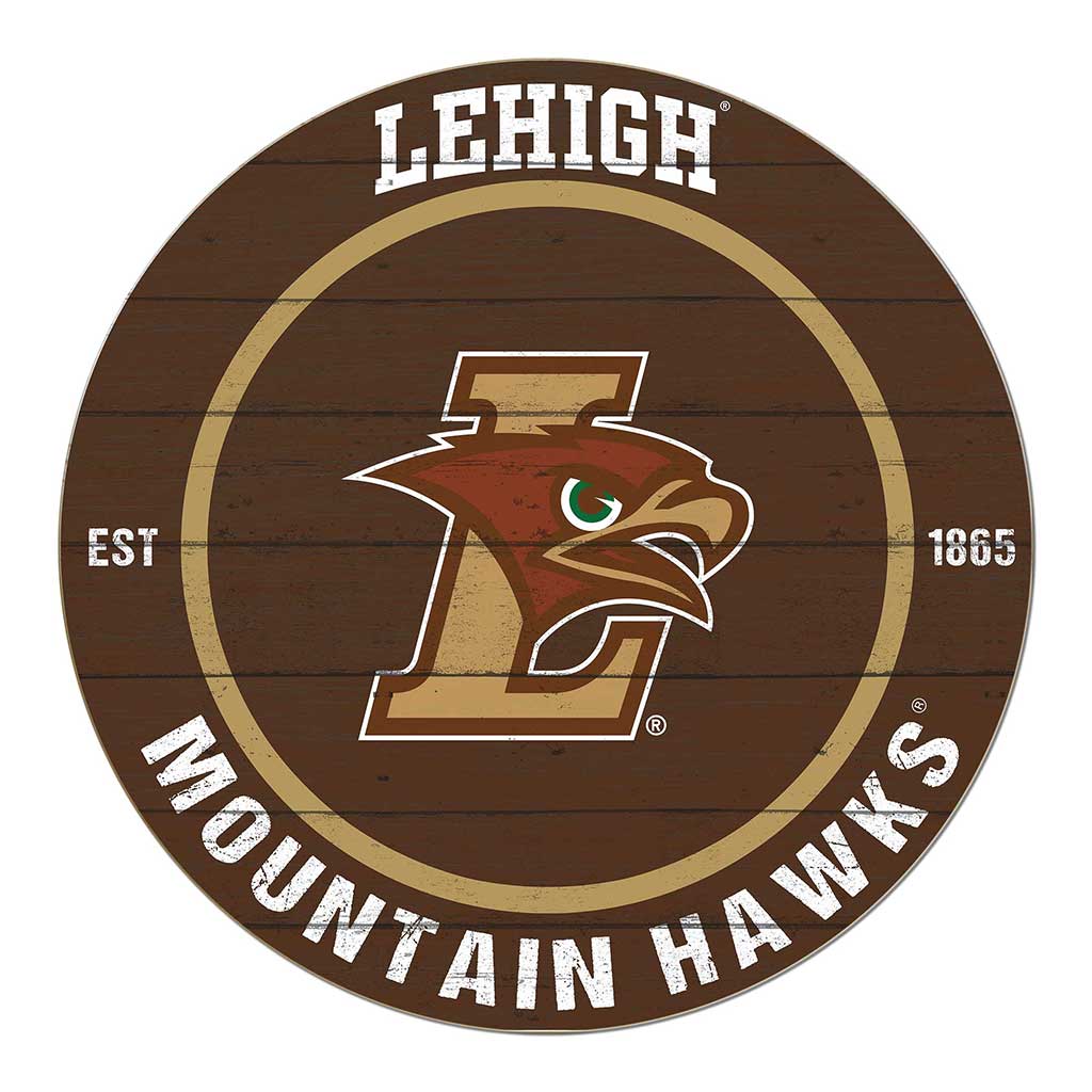 20x20 Weathered Colored Circle Lehigh Mountain Hawks
