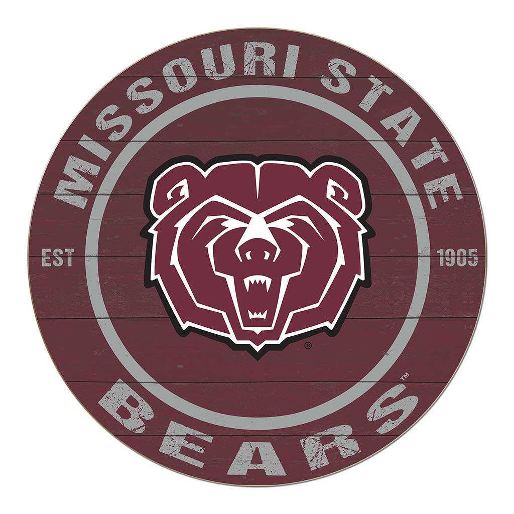 20x20 Weathered Colored Circle Missouri State Bears