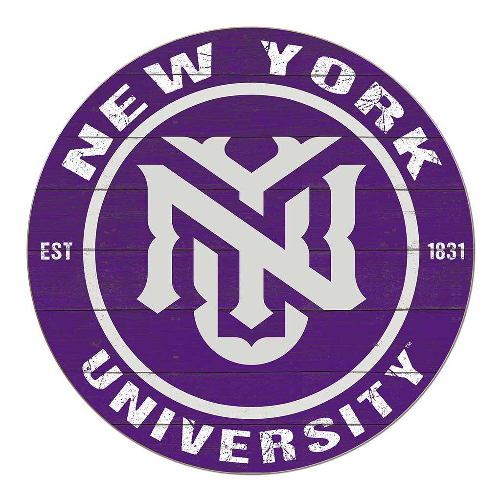 20x20 Weathered Colored Circle New York University Violets