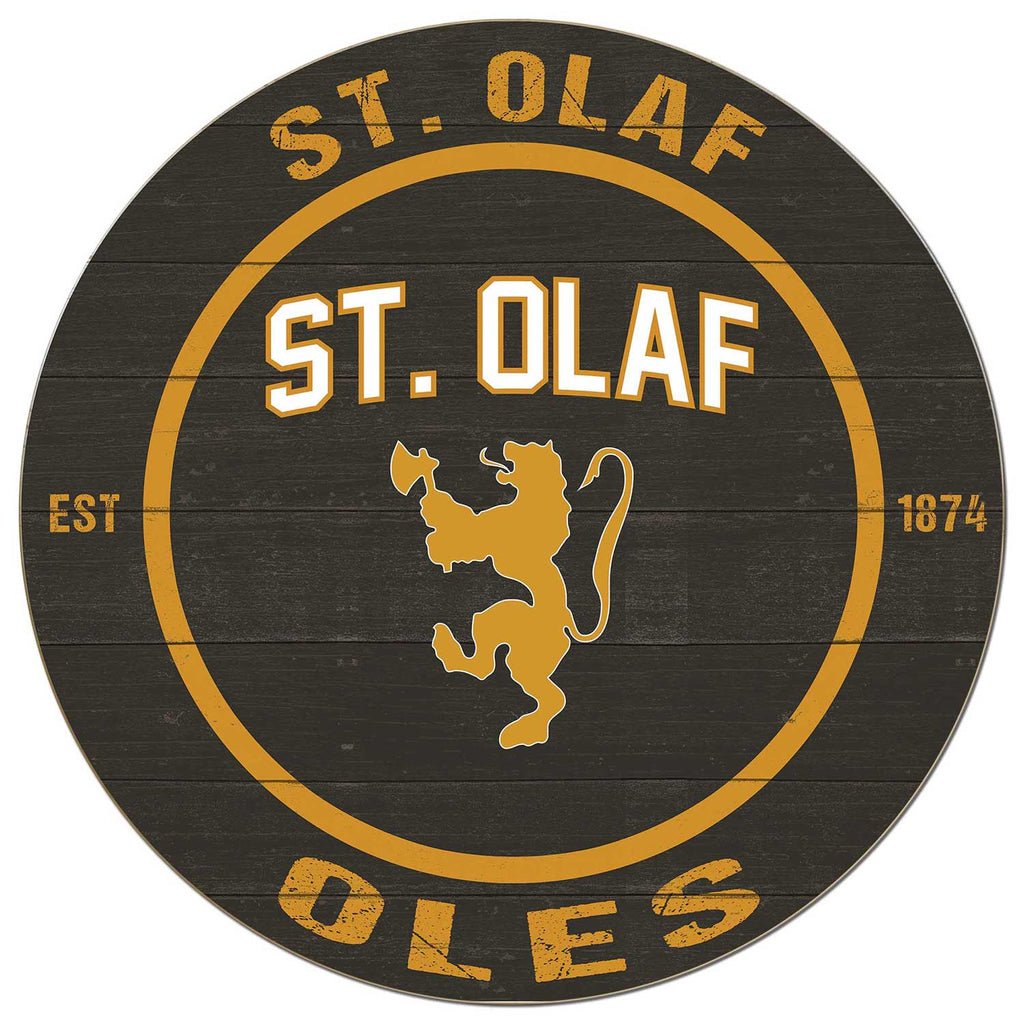 20x20 Weathered Colored Circle Saint Olaf College Oles