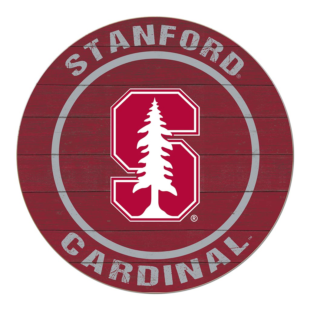 20x20 Weathered Colored Circle Stanford Cardinal color