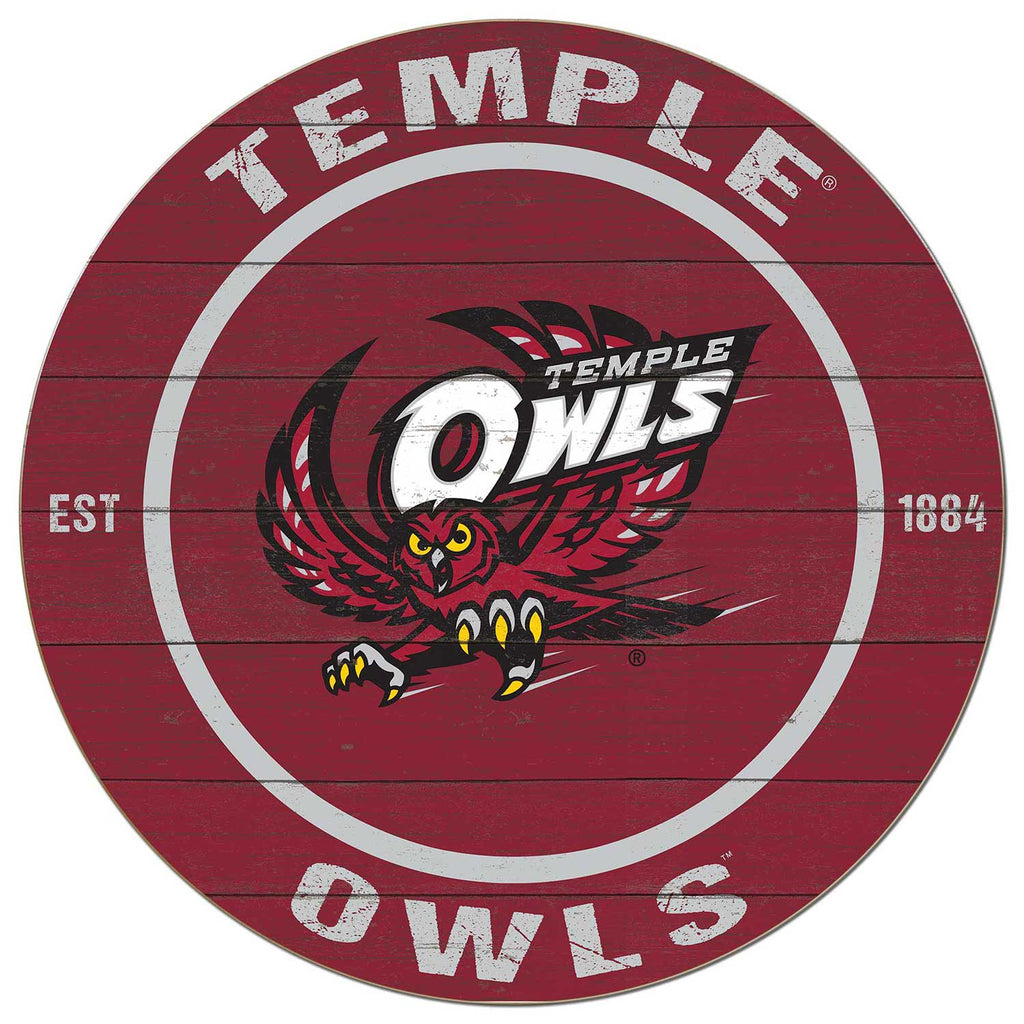 20x20 Weathered Colored Circle Temple Owls