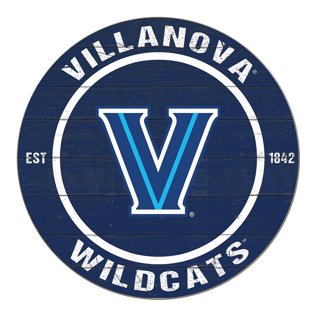 20x20 Weathered Colored Circle Villanova Wildcats