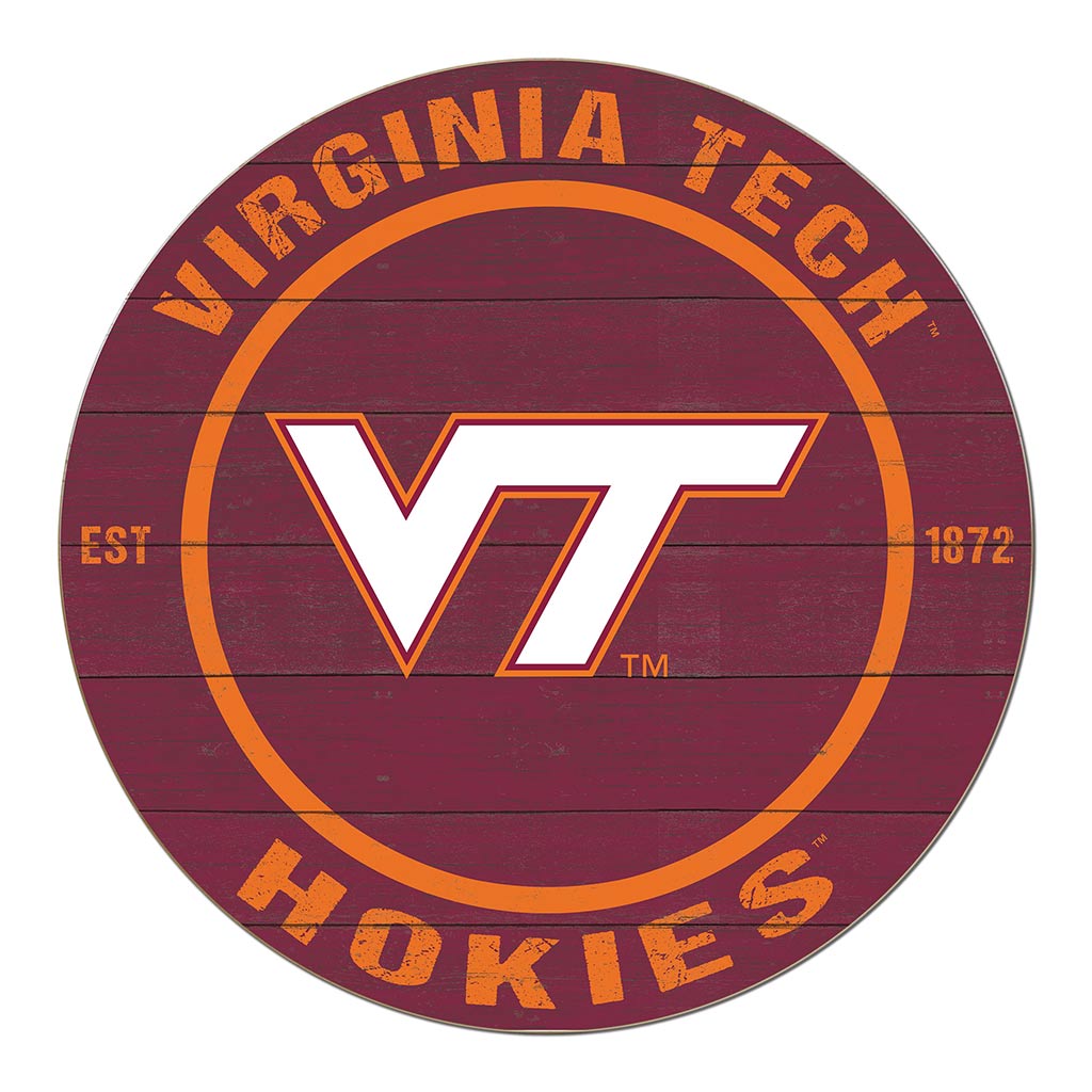 20x20 Weathered Colored Circle Virginia Tech Hokies