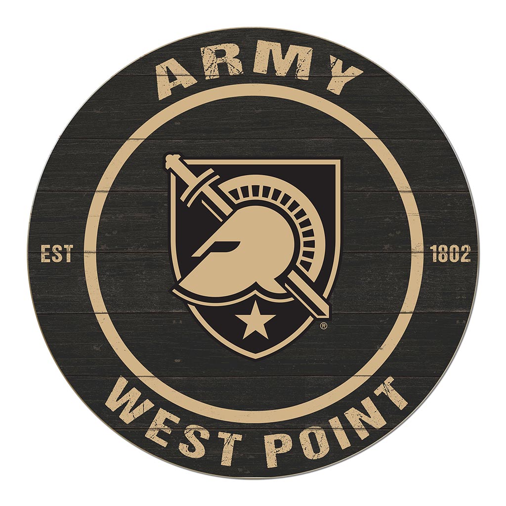 20x20 Weathered Colored Circle West Point Black Knights