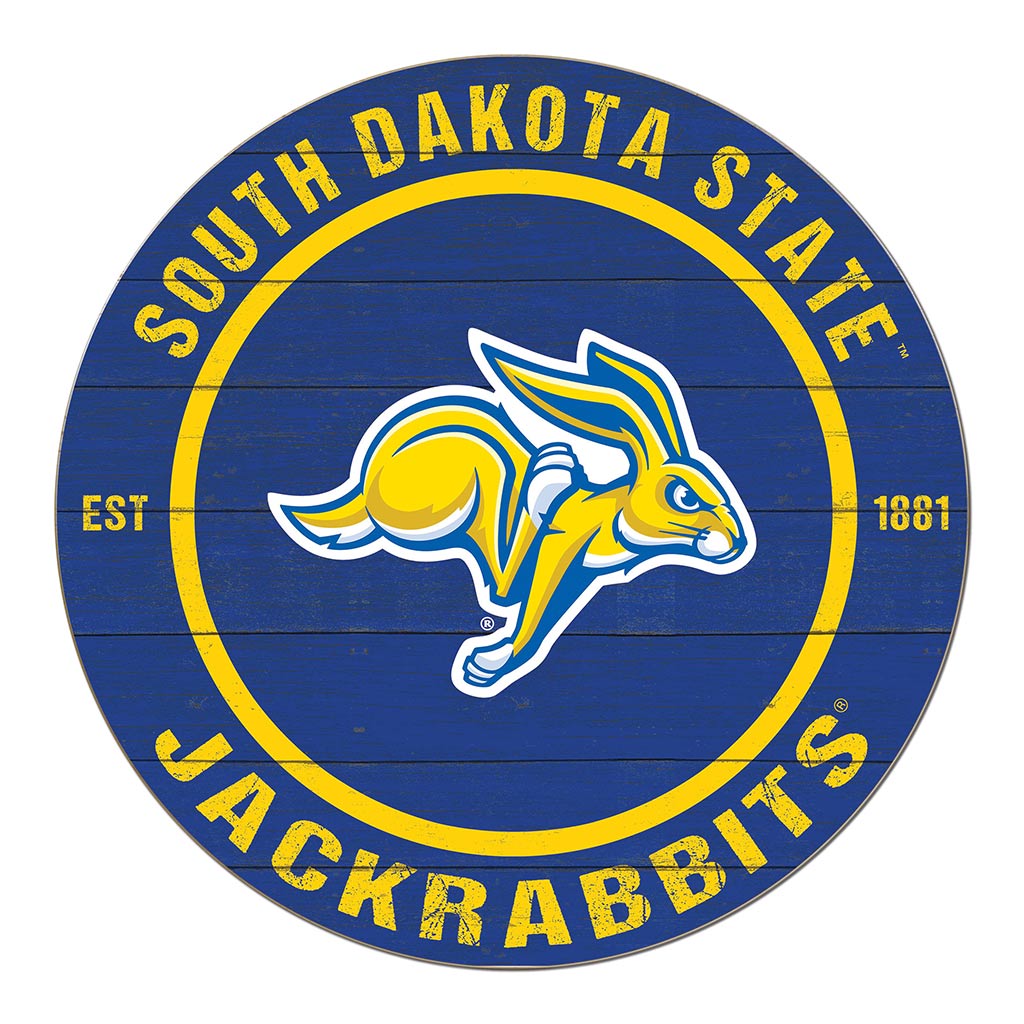 20x20 Weathered Colored Circle South Dakota State University Jackrabbits