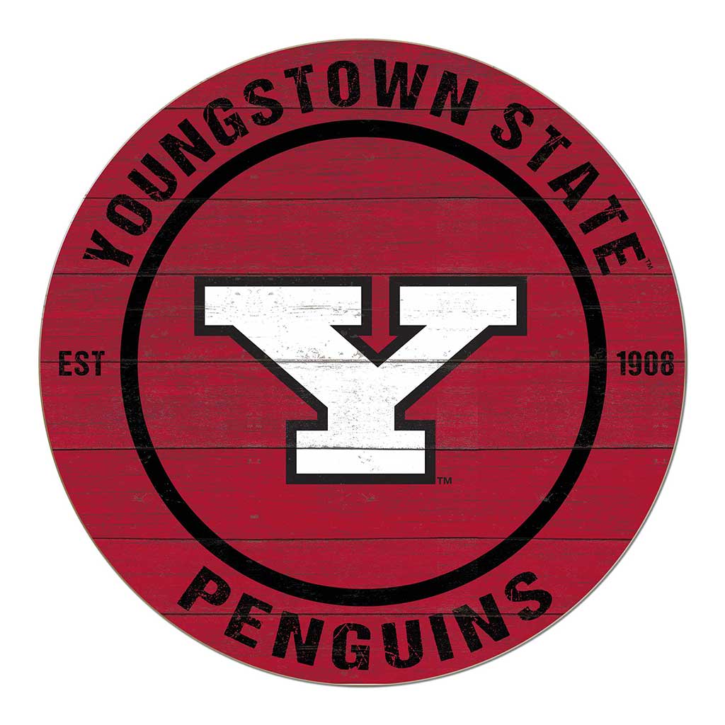 20x20 Weathered Colored Circle Youngstown State University