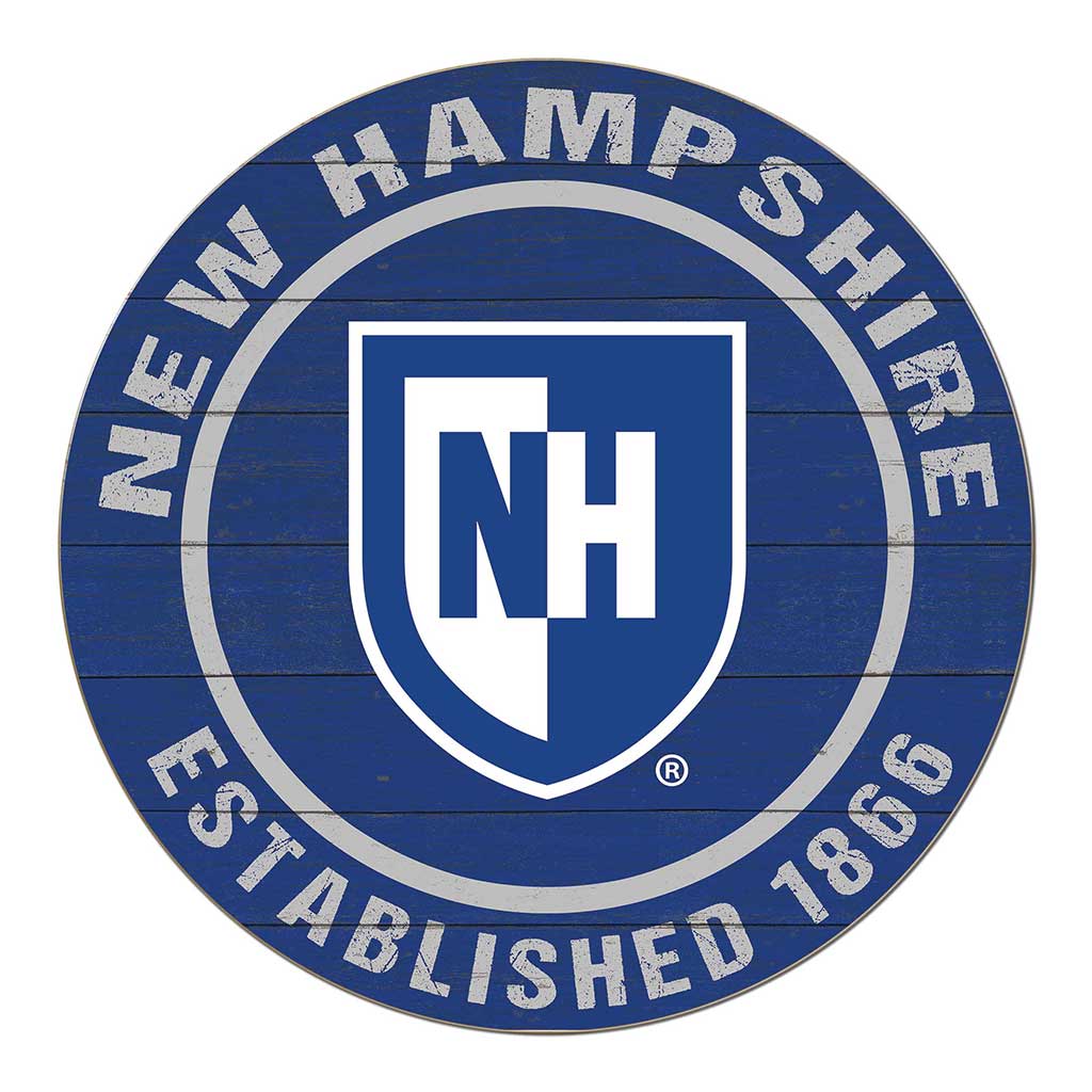 20x20 Weathered Colored Circle New Hampshire Wildcats
