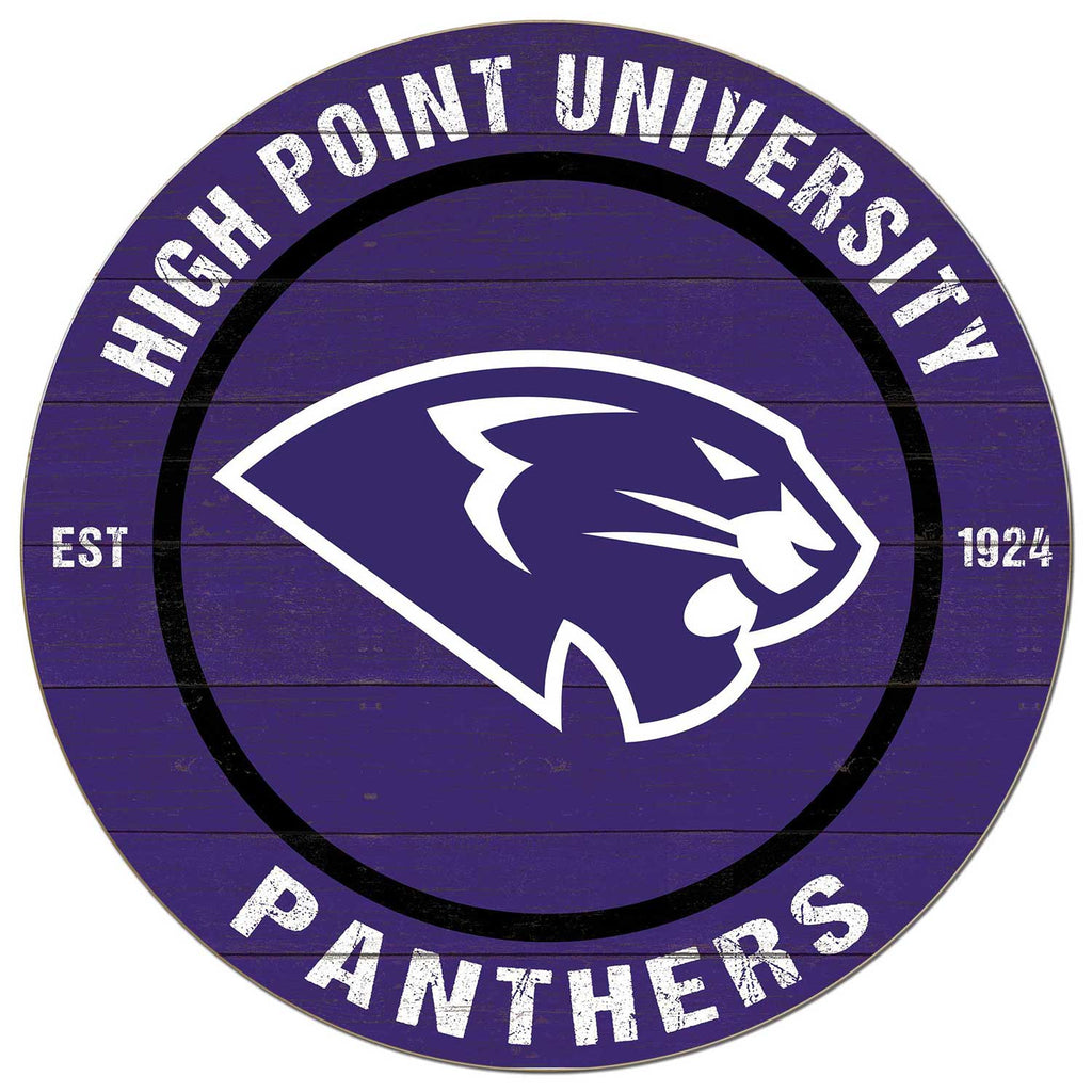 20x20 Weathered Colored Circle High Point Panthers