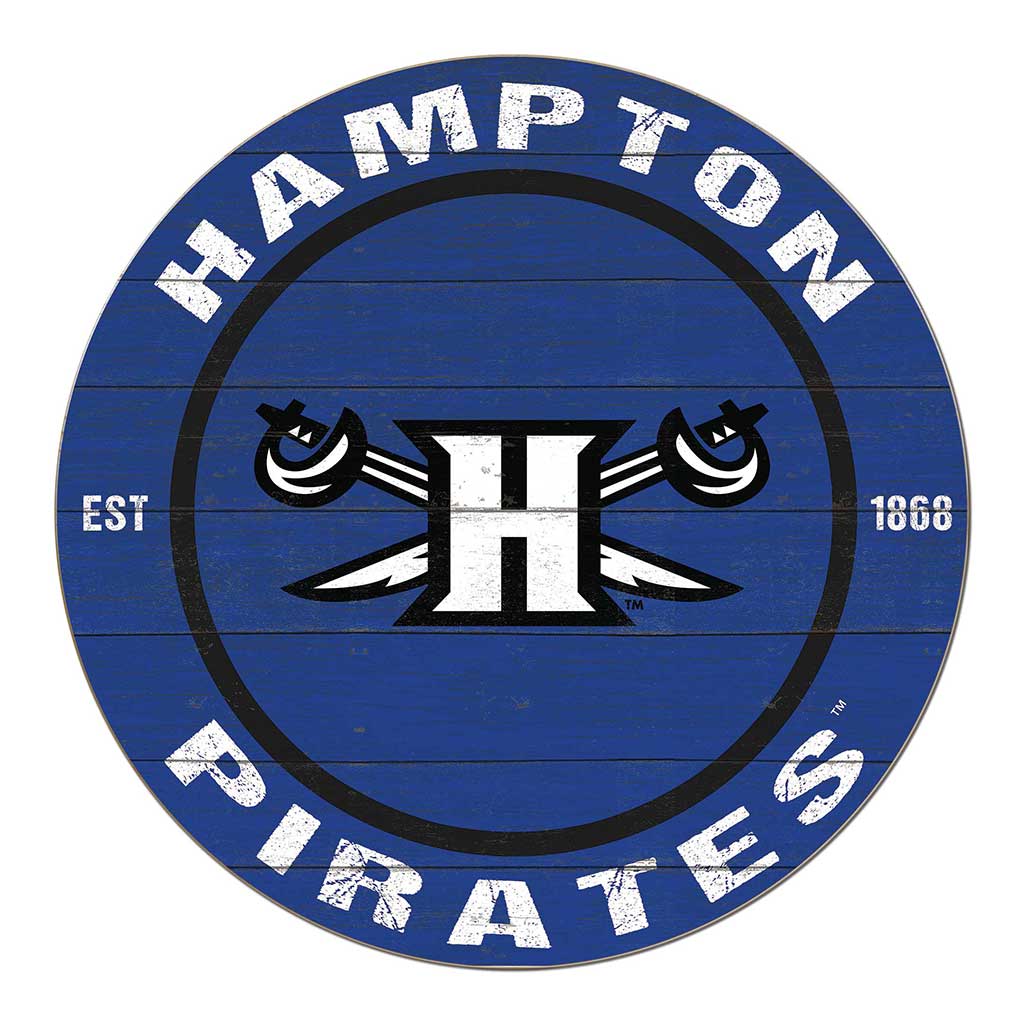 20x20 Weathered Colored Circle Hampton Pirates