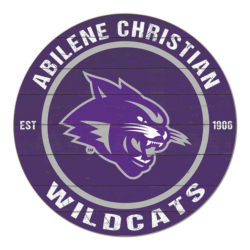 20x20 Weathered Colored Circle Abilene Christian Wildcats