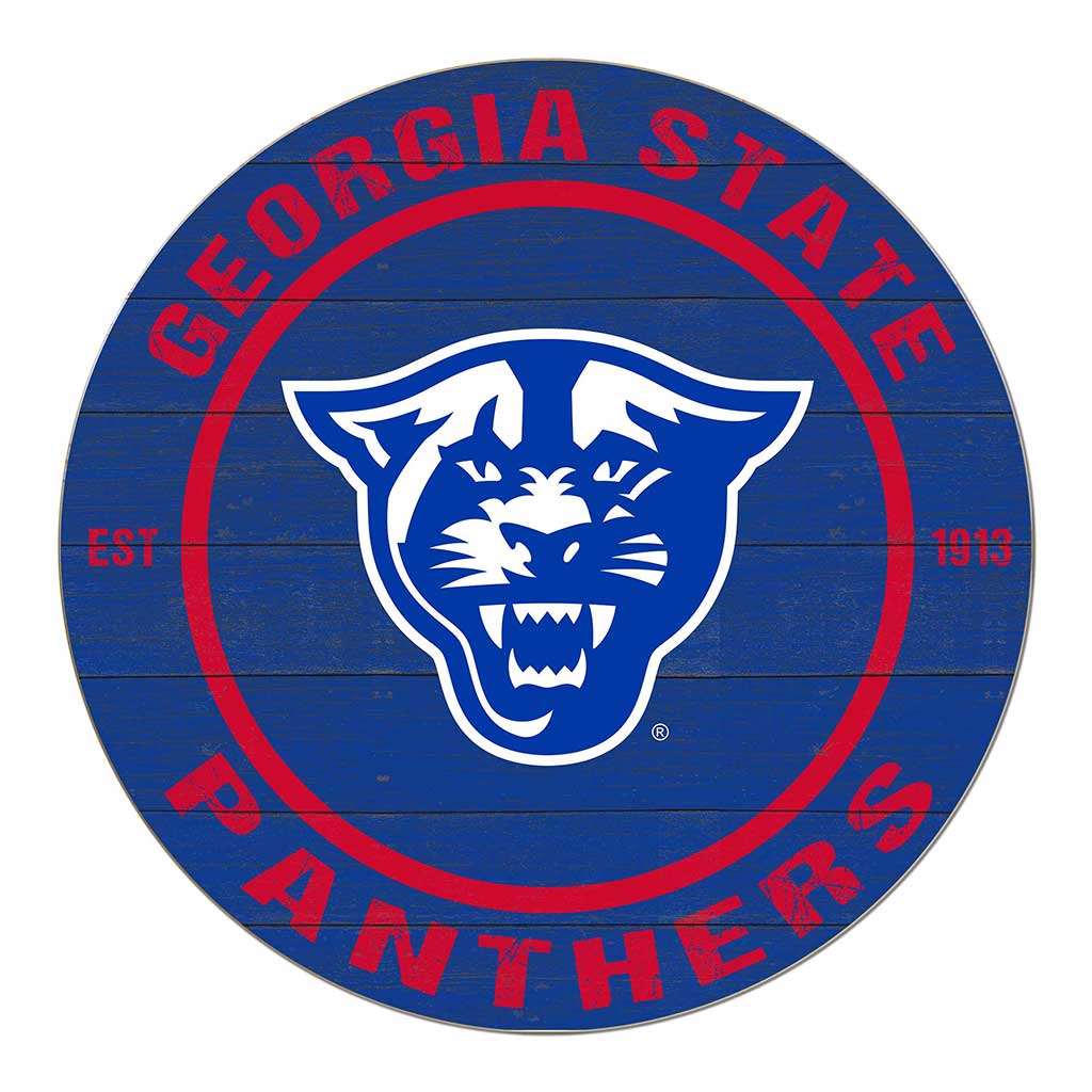 20x20 Weathered Colored Circle Georgia State Panthers