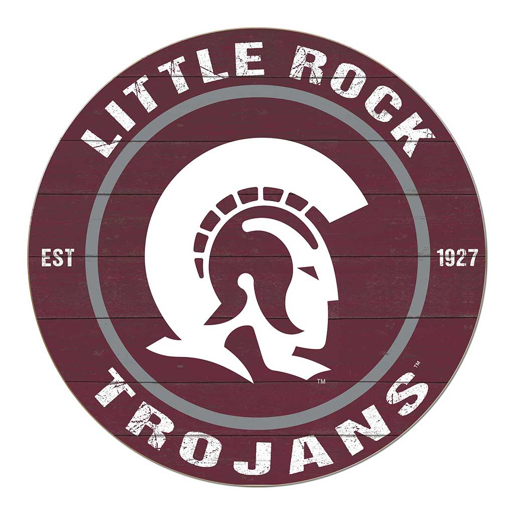 20x20 Weathered Colored Circle Arkansas at Little Rock TROJANS