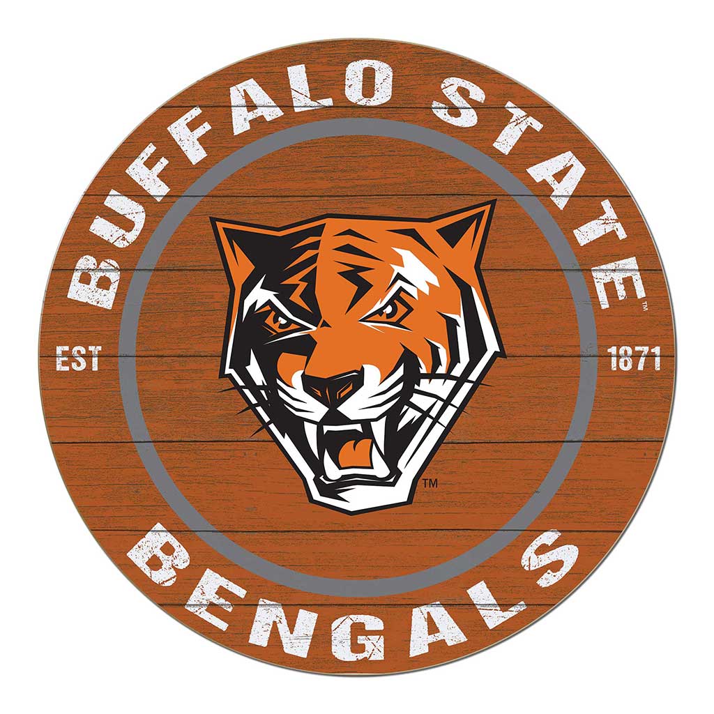 20x20 Weathered Colored Circle Buffalo State College Bengals