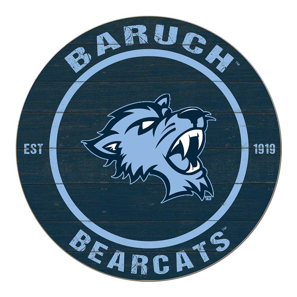 20x20 Weathered Colored Circle Baruch College Bearcats