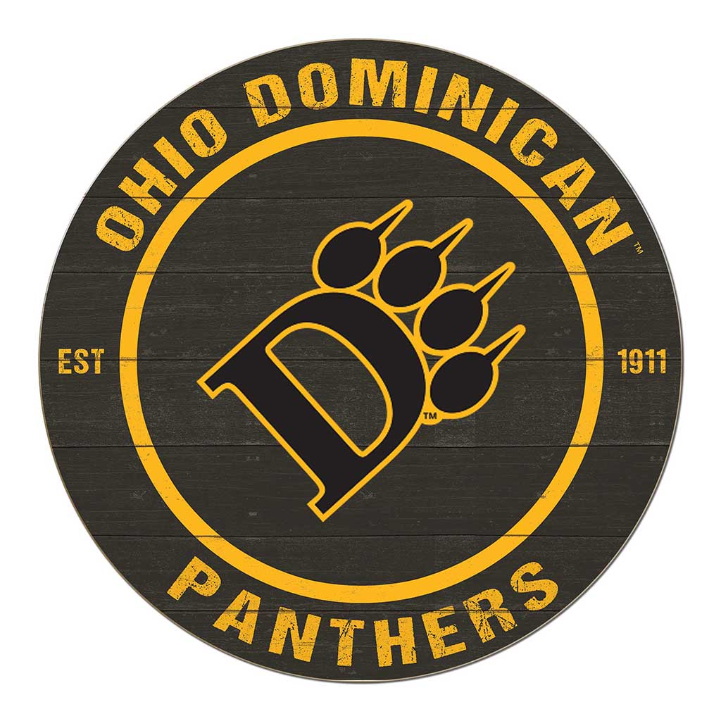 20x20 Weathered Colored Circle Ohio Dominican University Panthers