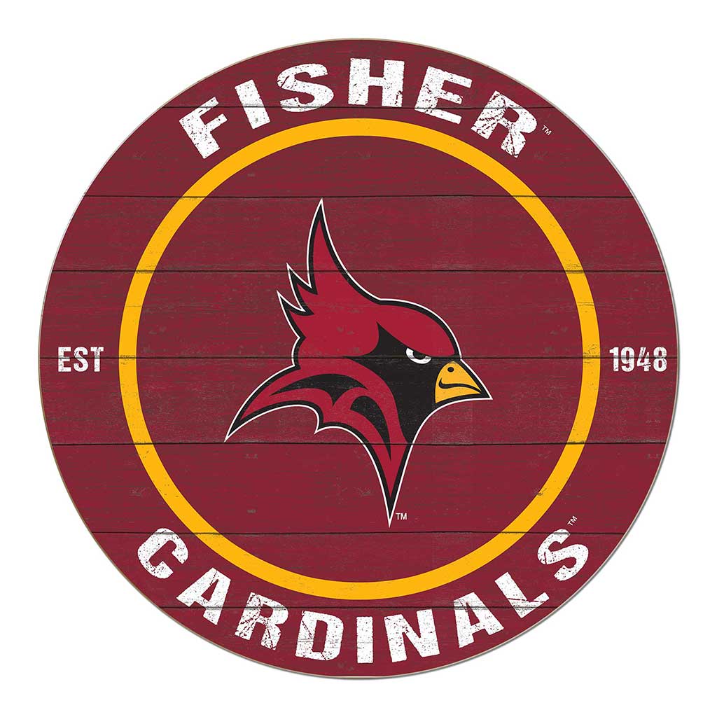 20x20 Weathered Colored Circle St. John Fisher College Cardinals
