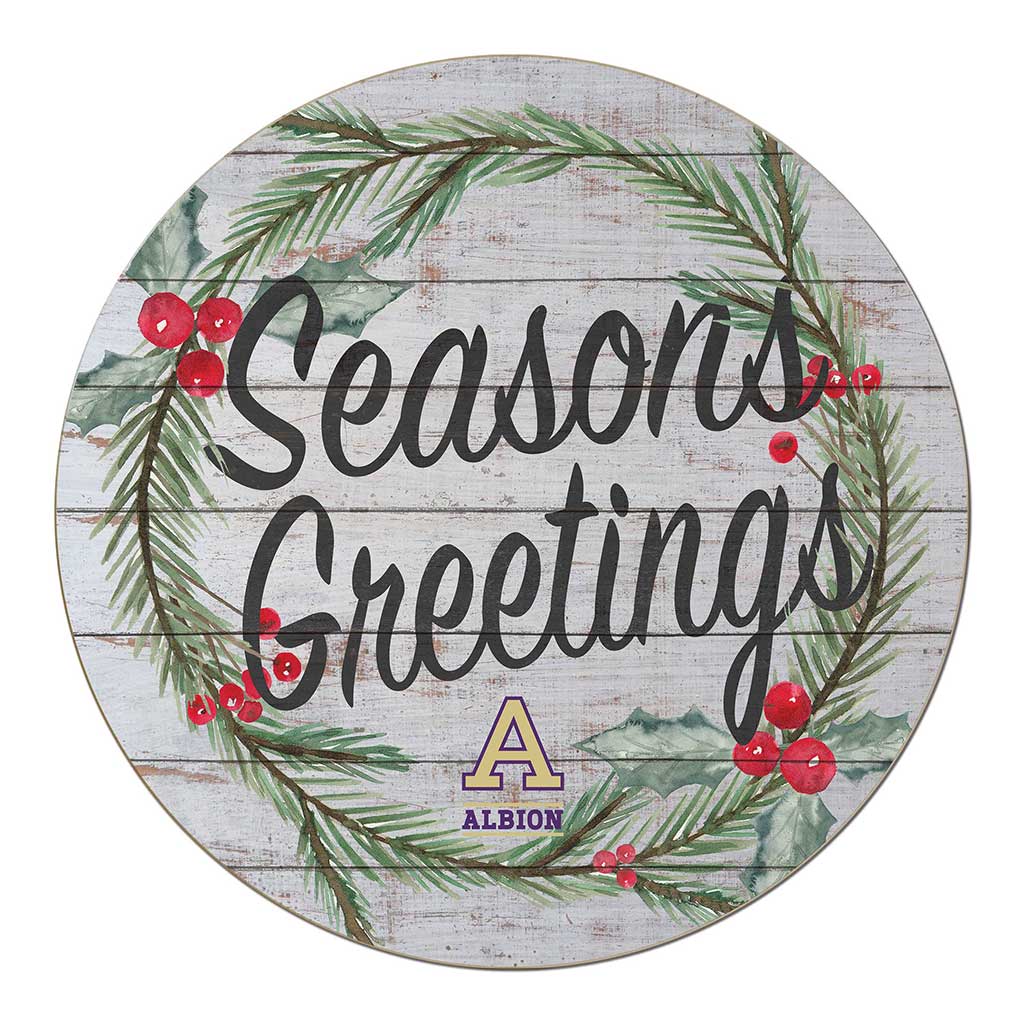 20x20 Weathered Seasons Greetings Albion College Britons
