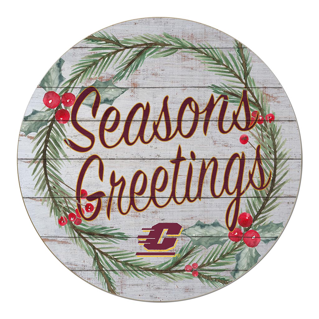 20x20 Weathered Seasons Greetings Central Michigan Chippewas