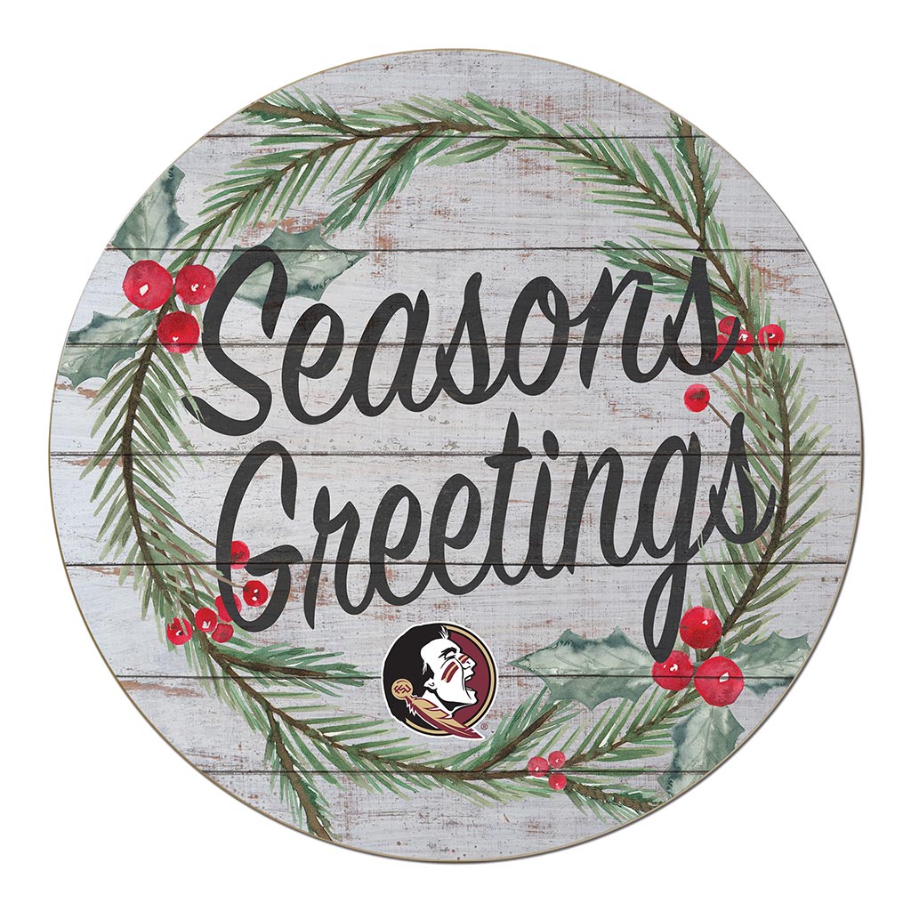 20x20 Weathered Seasons Greetings Florida State Seminoles