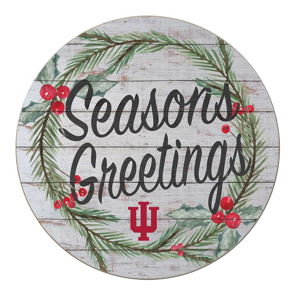 20x20 Weathered Seasons Greetings Indiana Hoosiers