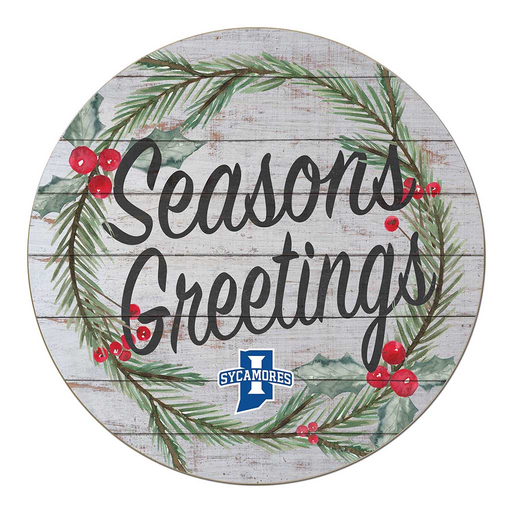 20x20 Weathered Seasons Greetings Indiana State Sycamores