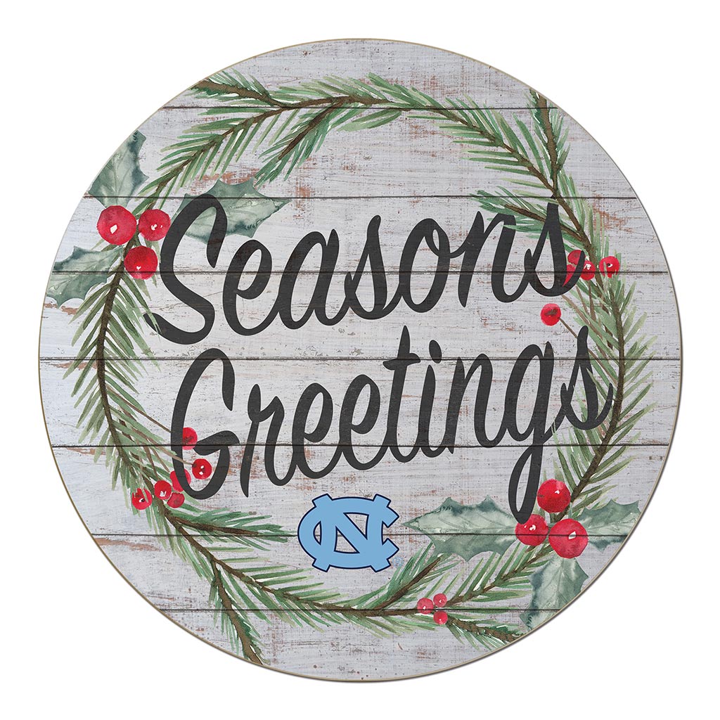 20x20 Weathered Seasons Greetings North Carolina (Chapel Hill) Tar Heels