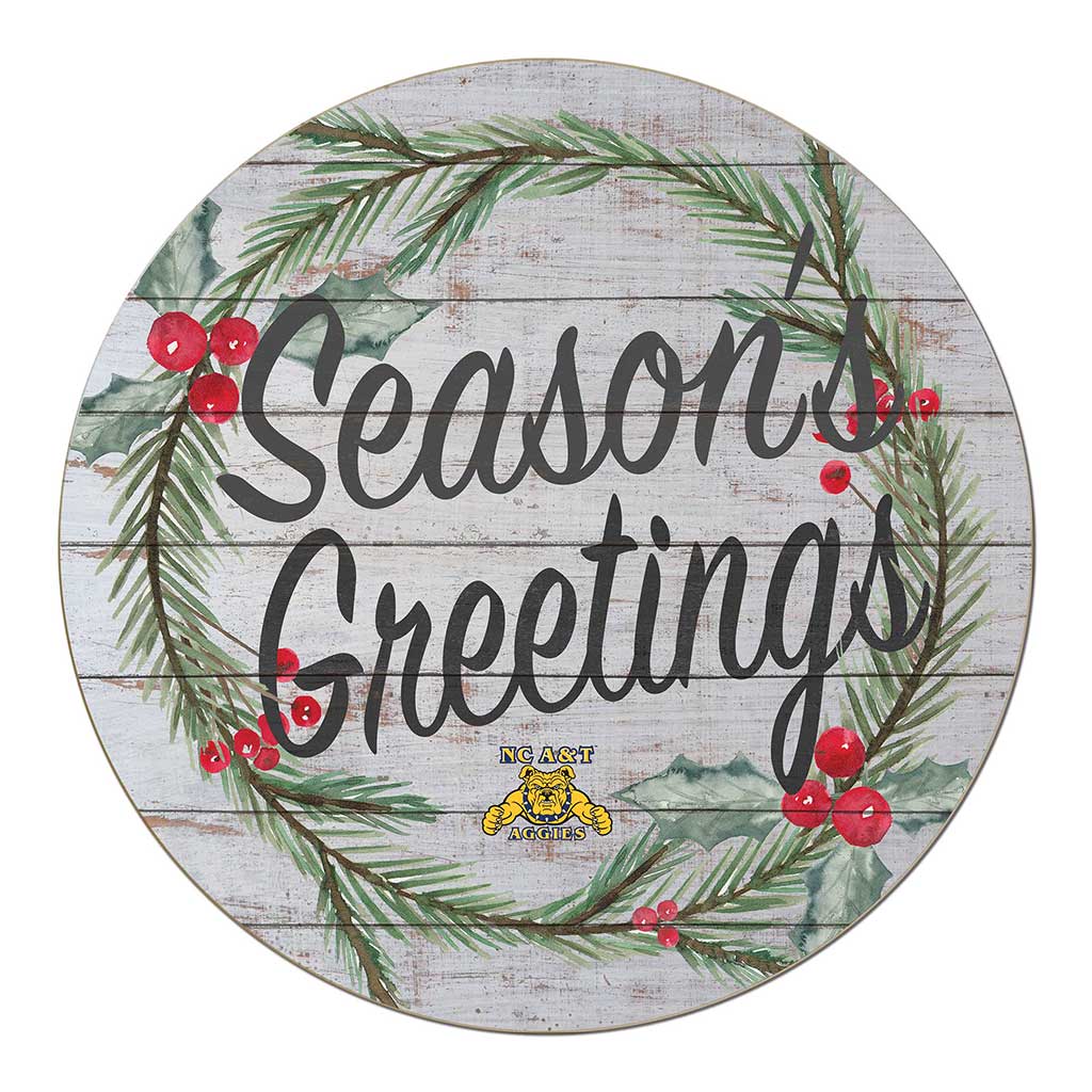 20x20 Weathered Seasons Greetings North Carolina A&T Aggies