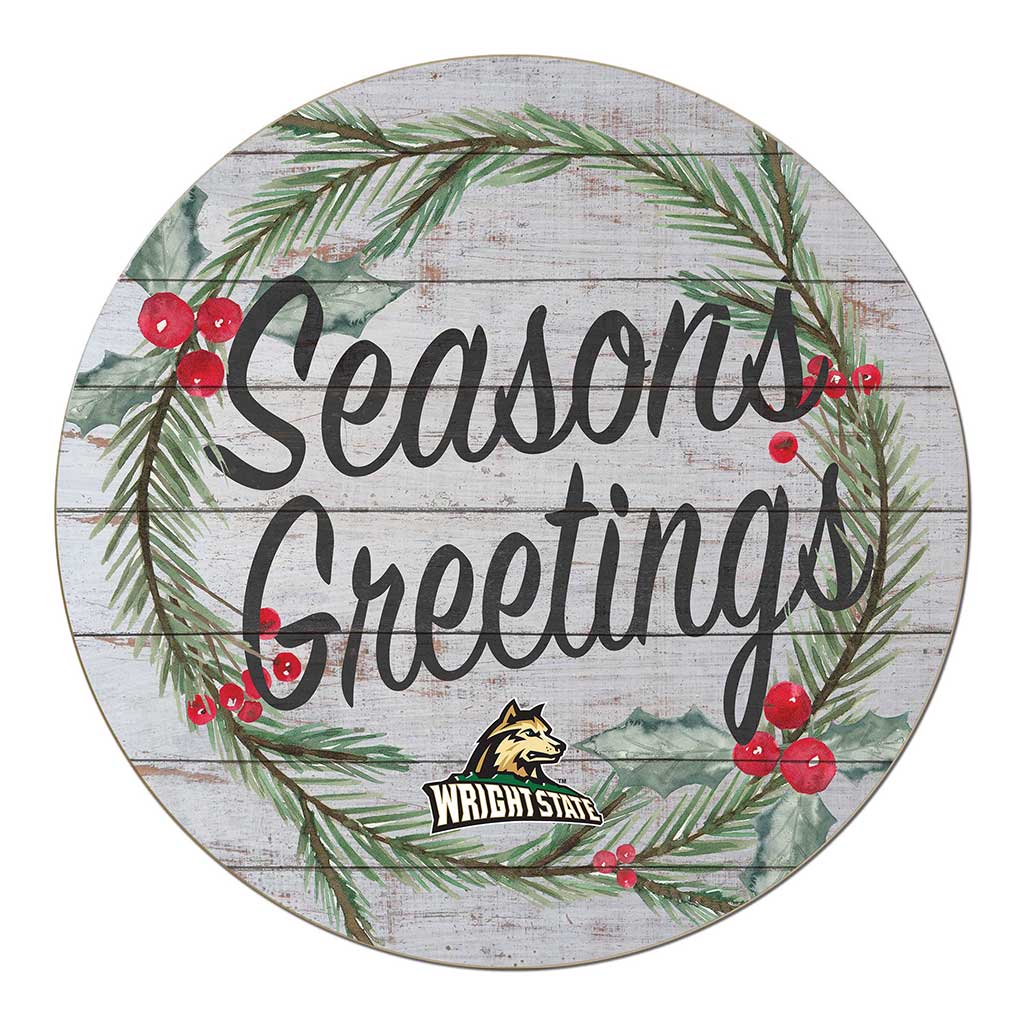 20x20 Weathered Seasons Greetings Wright State University Raiders