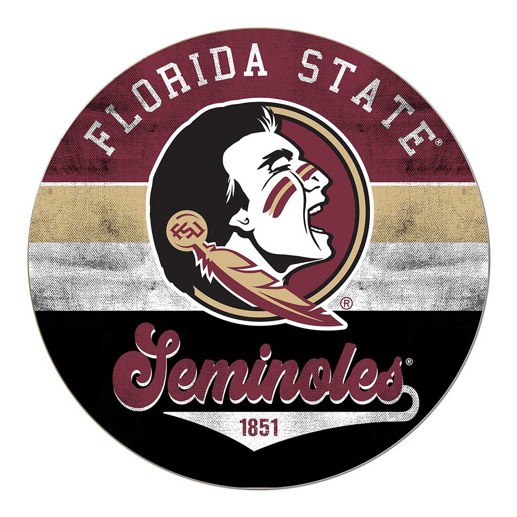 20x20 Circle Retro Multi Color Florida State Seminoles