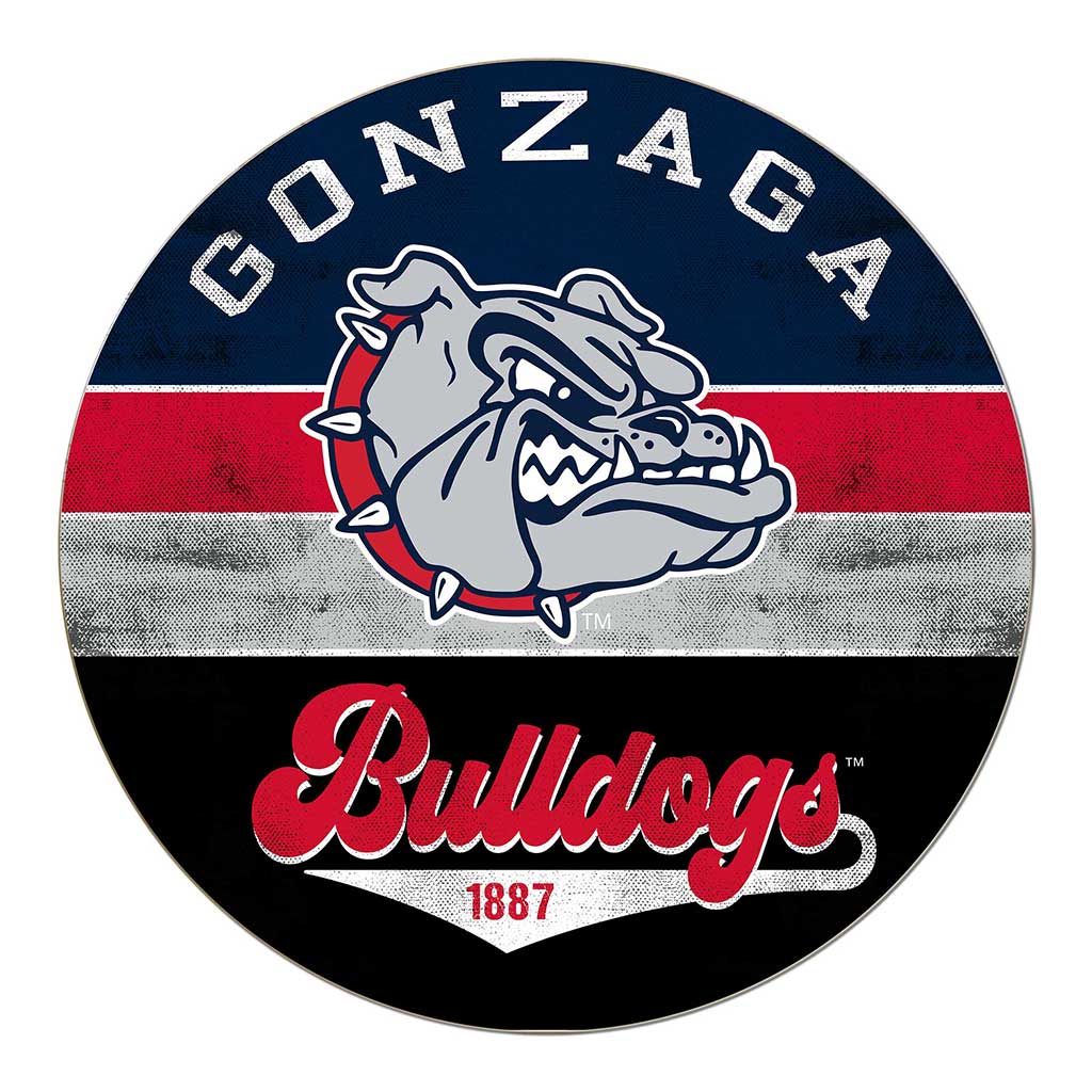 20x20 Circle Retro Multi Color Gonzaga Bulldogs