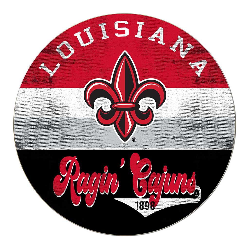 20x20 Circle Retro Multi Color Louisiana State Lafayette Ragin Cajuns