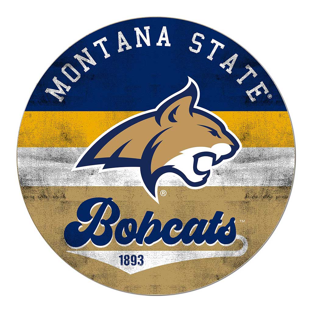 20x20 Circle Retro Multi Color Montana State Fighting Bobcats