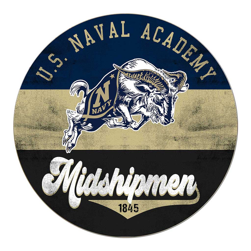 20x20 Circle Retro Multi Color Naval Academy Midshipmen
