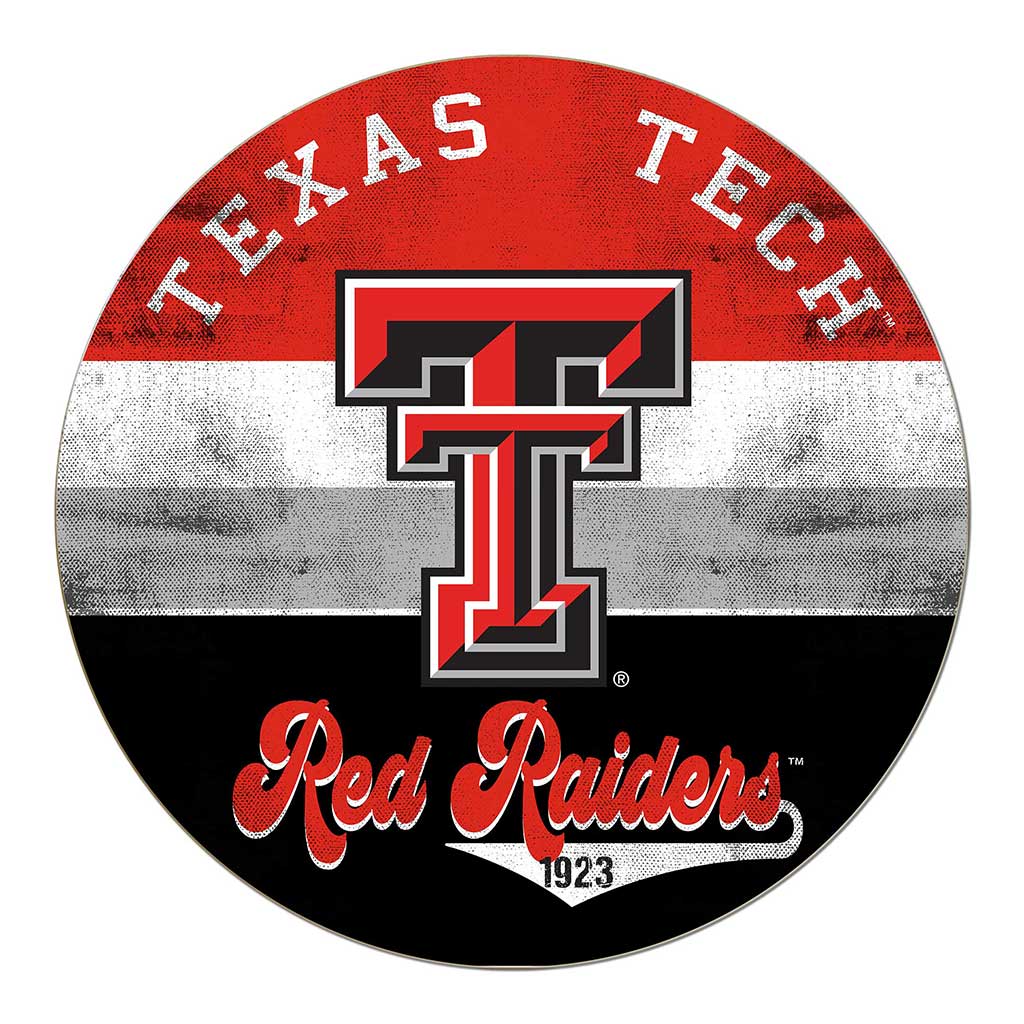 20x20 Circle Retro Multi Color Texas Tech Red Raiders