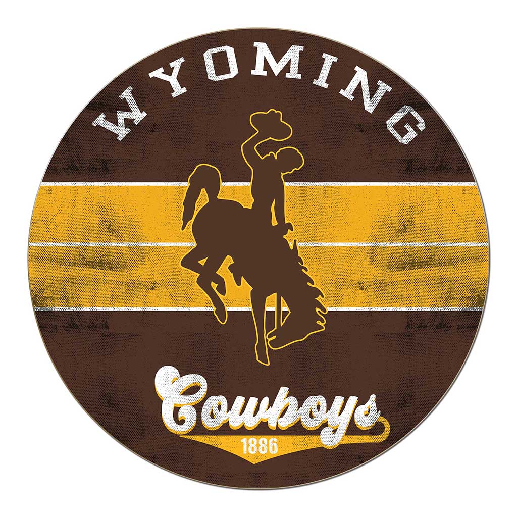 20x20 Circle Retro Multi Color Wyoming Cowboys