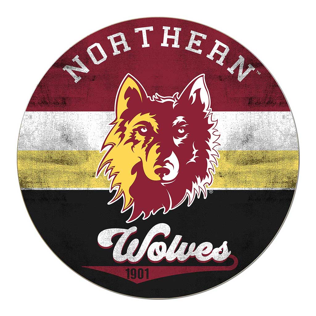 20x20 Circle Retro Multi Color Northern State University Wolves