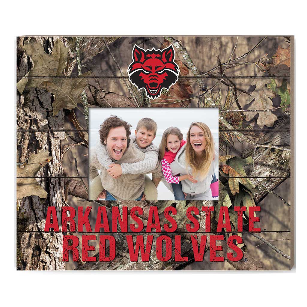 Mossy Oak Slat Frame With Logo Arkansas State Red Wolves