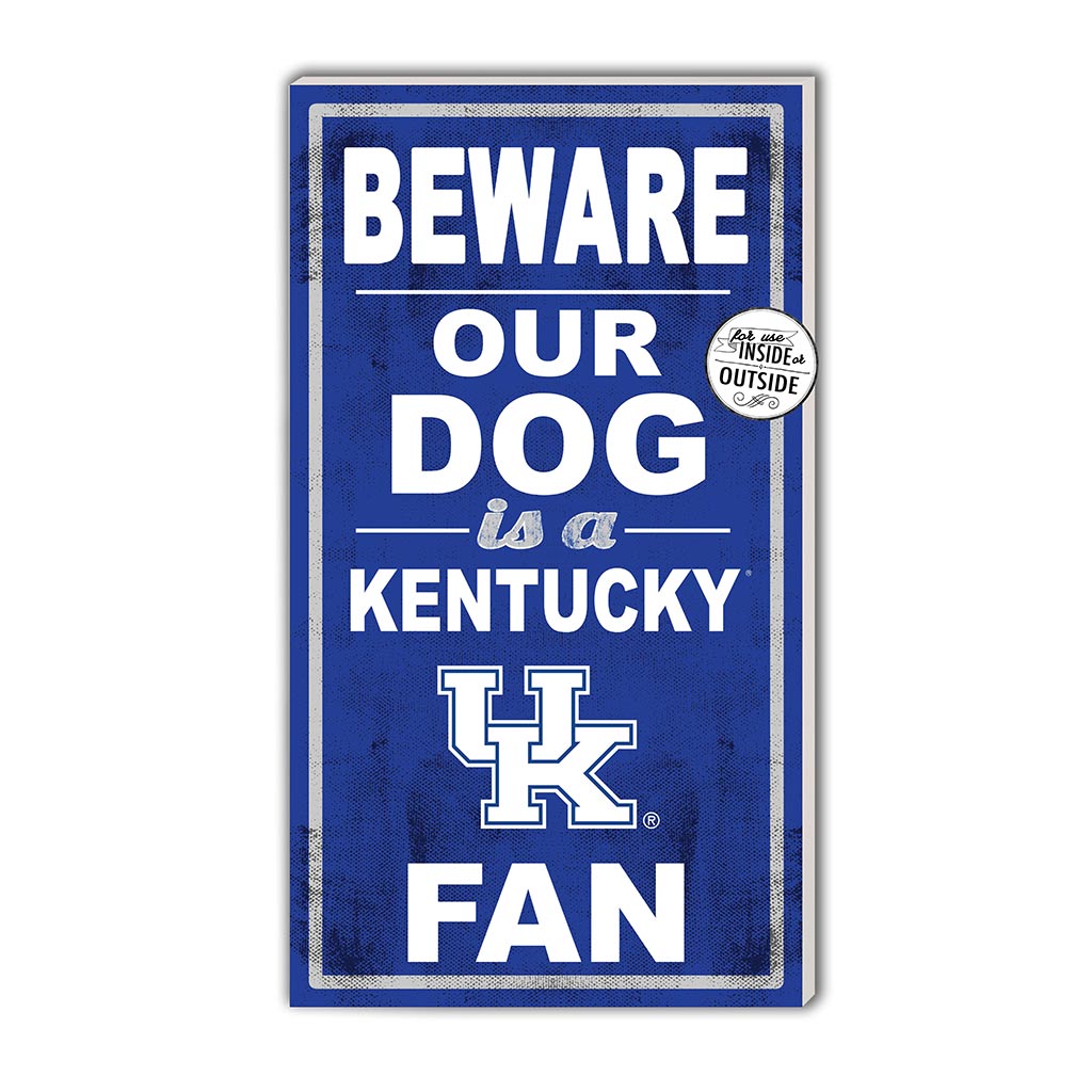 11x20 Indoor Outdoor Sign BEWARE of Dog Kentucky Wildcats