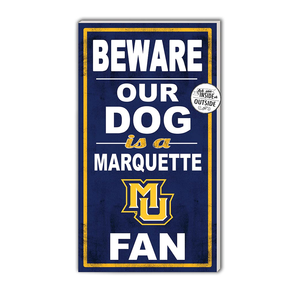 11x20 Indoor Outdoor Sign BEWARE of Dog Marquette Golden Eagles
